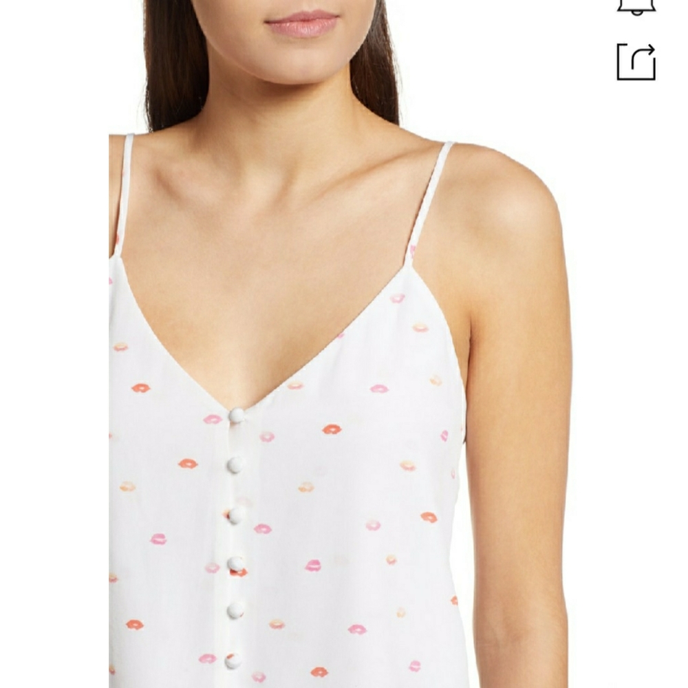 Rails Aubrey V-Neck Silk Camisole in Rossetto